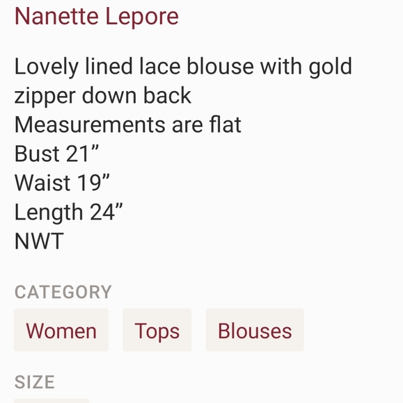 Nanette lepore crocheted orange lace top l… - Picture 8 of 8